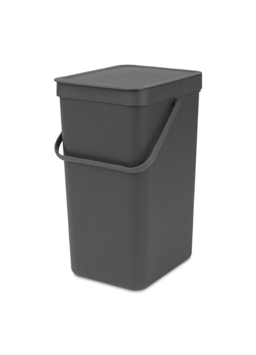 Brabantia Sort & Go prullenbak 16 liter - voorkant 6 antraciet