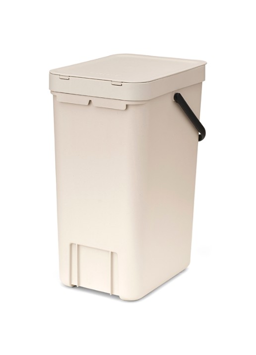 Brabantia Sort & Go prullenbak 16 liter - achterkant 8 beige