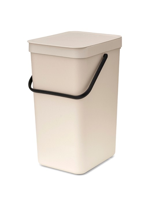 Brabantia Sort & Go prullenbak 16 liter - voorkant 7 beige