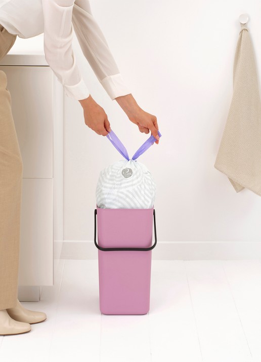 Brabantia Sort & Go prullenbak 16 liter - detail 4 donkerroze