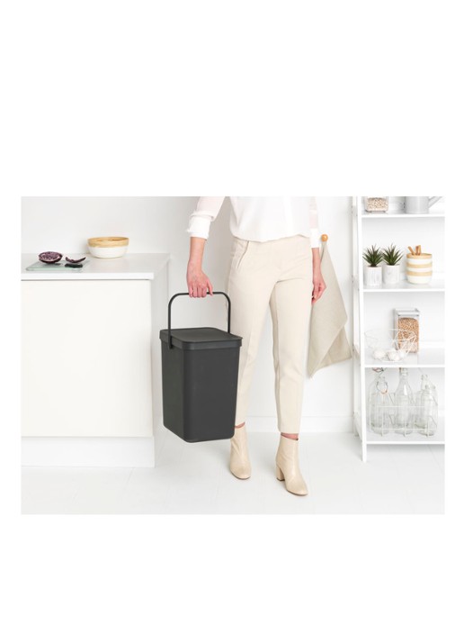 Brabantia Sort & Go prullenbak 25 liter - detail 5 antraciet