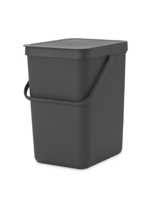 Brabantia Sort & Go prullenbak 25 liter - voorkant 2 antraciet