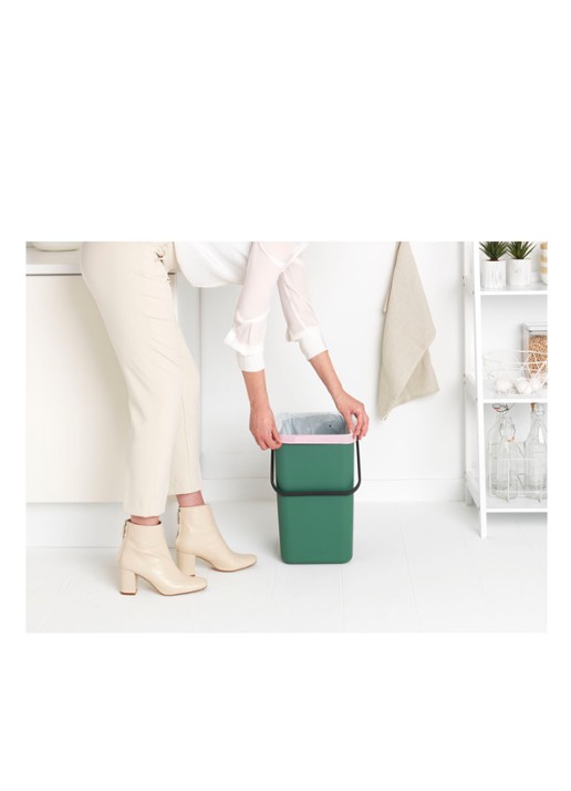 Brabantia Sort & Go prullenbak 25 liter - detail 6 olijfgroen