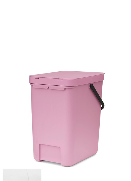 Brabantia Sort & Go prullenbak 25 liter - detail donkerroze