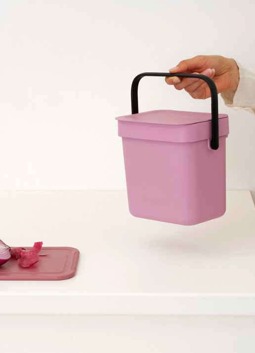 Brabantia Sort & Go prullenbak 3 liter - detail 7 donkerroze