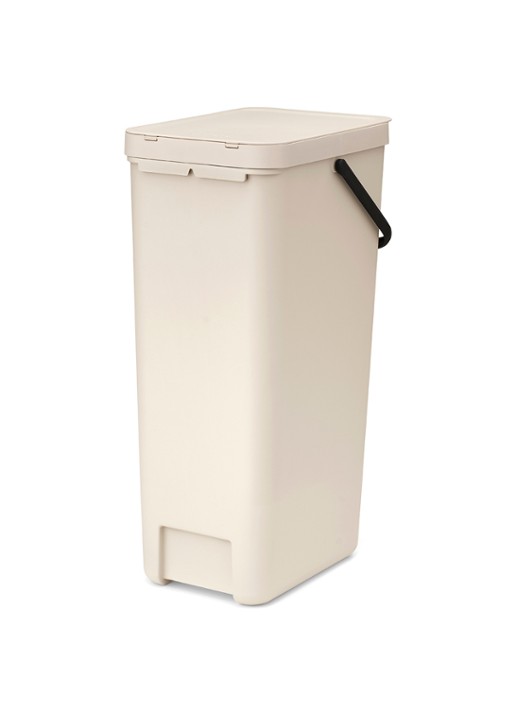 Brabantia Sort & Go prullenbak 40 liter - achterkant 8 beige