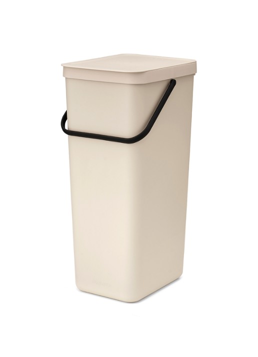 Brabantia Sort & Go prullenbak 40 liter - voorkant 7 beige