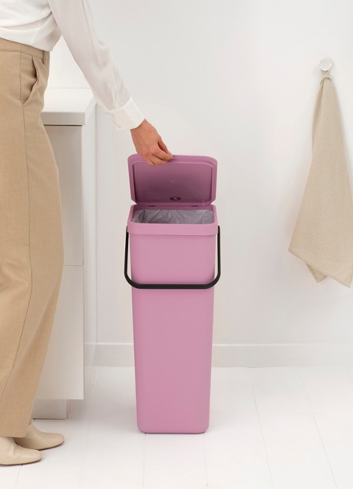 Brabantia Sort & Go prullenbak 40 liter - detail 3 donkerroze