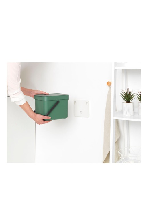 Brabantia Sort & Go prullenbak 6 liter - detail olijfgroen