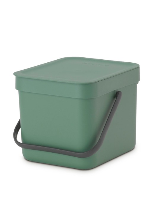 Brabantia Sort & Go prullenbak 6 liter - voorkant 6 olijfgroen