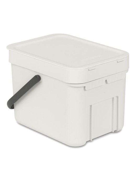 Brabantia Sort & Go prullenbak 6 liter - achterkant 3 wit