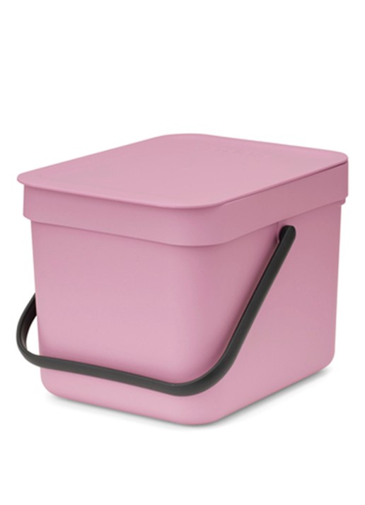 Brabantia Sort & Go prullenbak 6 liter - voorkant 2 donkerroze