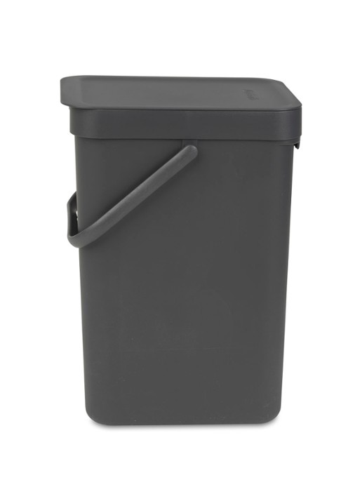 Brabantia Sort & Go prullenbak met hengsel 12 liter - achterkant 3 antraciet