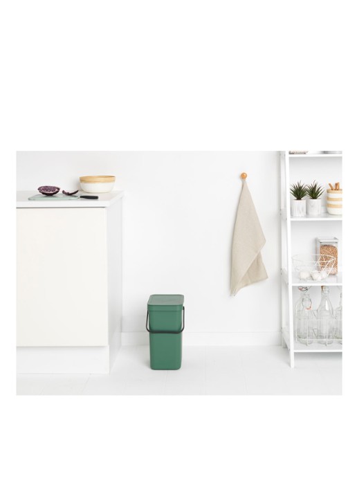 Brabantia Sort & Go prullenbak met hengsel 12 liter - detail 3 olijfgroen