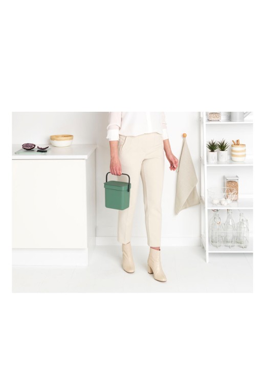 Brabantia Sort & Go prullenbak met hengsel 3 liter - detail 4 olijfgroen