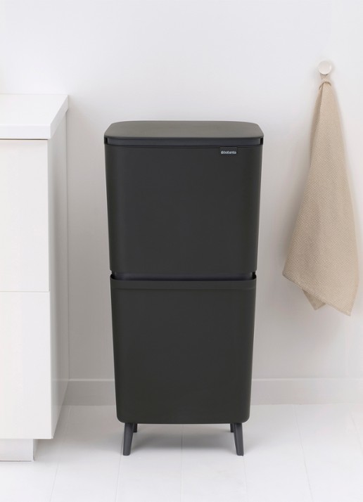 Brabantia SortUp prullenbak met deksel 45 liter - detail 5 antraciet