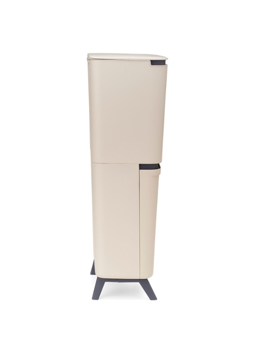 Brabantia SortUp prullenbak met deksel 45 liter - achterkant beige