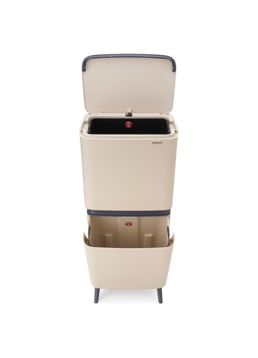 Brabantia SortUp prullenbak met deksel 45 liter - detail 3 beige