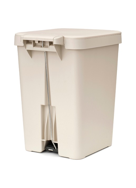 Brabantia StepUp pedaalemmer 25 liter - achterkant beige