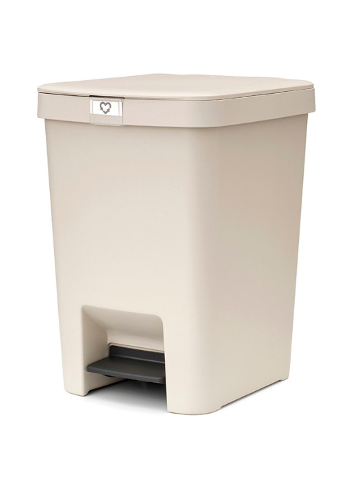 Brabantia StepUp pedaalemmer 25 liter - voorkant 8 beige