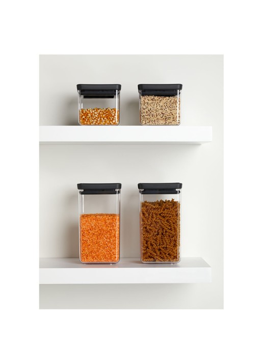 Brabantia Tasty voorraaddoos set van 4  - voorkant 2 zwart