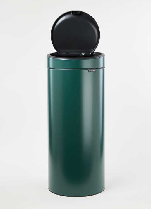 Brabantia Touch New prullenbak 30 liter - voorkant 2 flessengroen