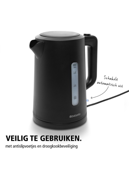 Brabantia Waterkoker BBEK1017 - detail 4 zwart