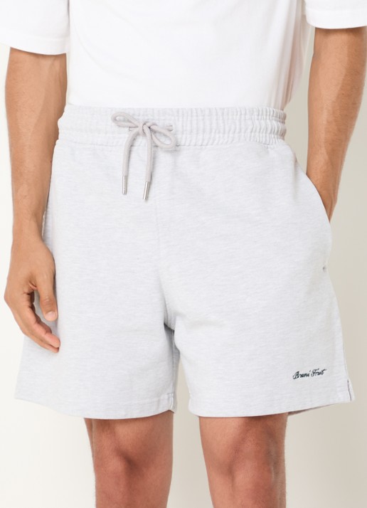 Bram's Fruit Distressed Script loose fit korte broek met steekzakken