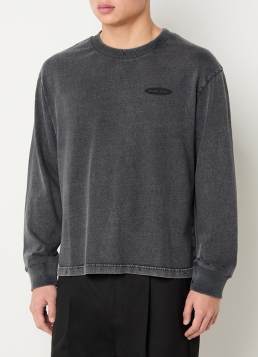 Bram's Fruit F*ck off sweater met logo- en backprint - achterkant 4 antraciet