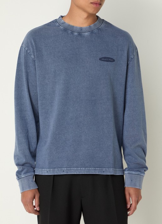 Bram's Fruit F*ck off sweater met logo- en backprint - achterkant 3 indigo