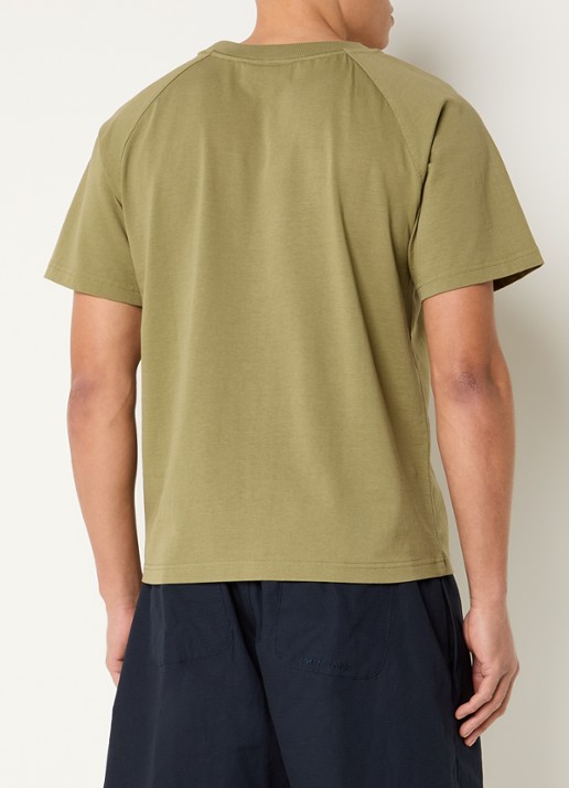 Bram's Fruit F*ck Off T-shirt met print - achterkant mosgroen