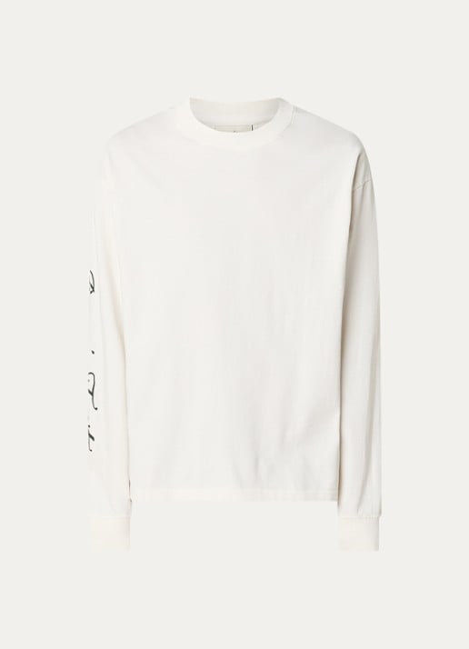 Bram's Fruit Longsleeve met print - voorkant wit