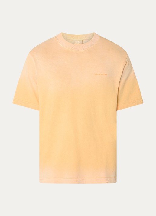 Bram's Fruit T-shirt met logo- en backprint - voorkant orange