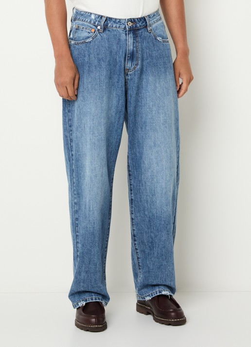 Bram's Fruit Wide fit jeans met medium wassing