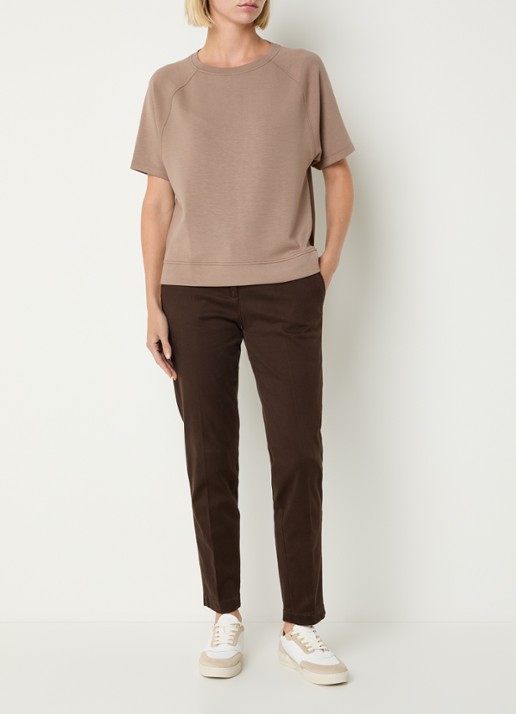 BRAX Bailee T-shirt met ronde hals - voorkant 2 bruin