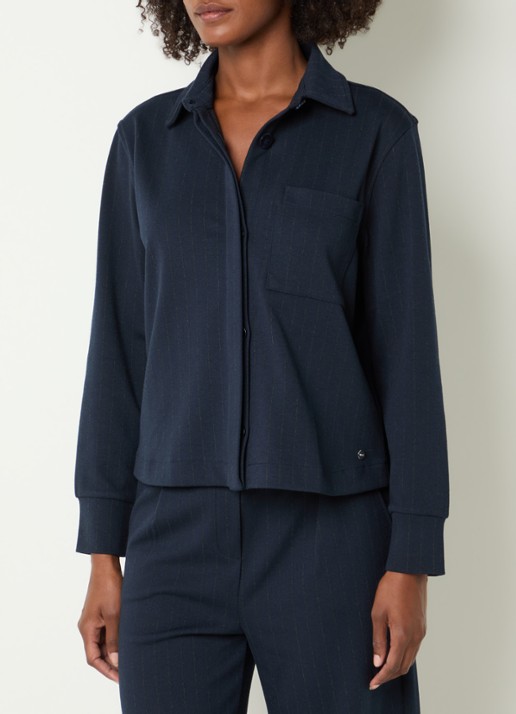 BRAX Bette L overshirt met krijtstreep