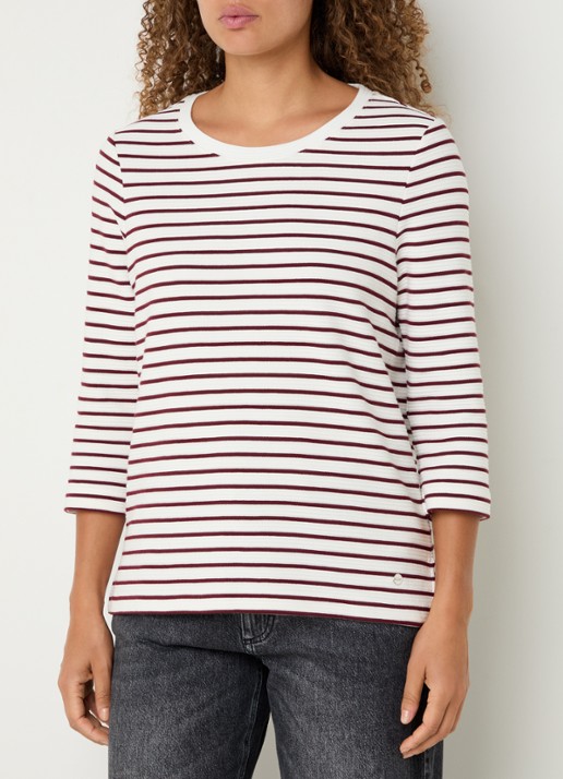 BRAX Bonnie longsleeve met streepprint en structuur