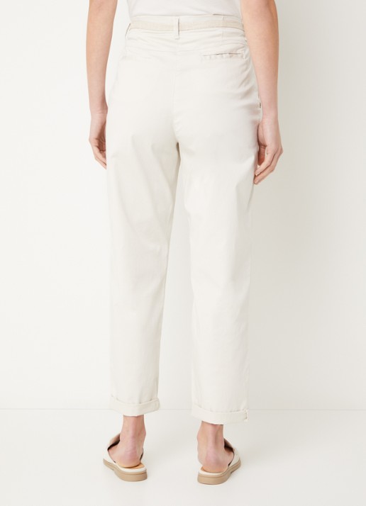 BRAX Carrie high waist straight fit broek met steekzakken - achterkant creme
