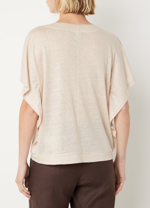 BRAX Cassie T-shirt met lurex - achterkant creme