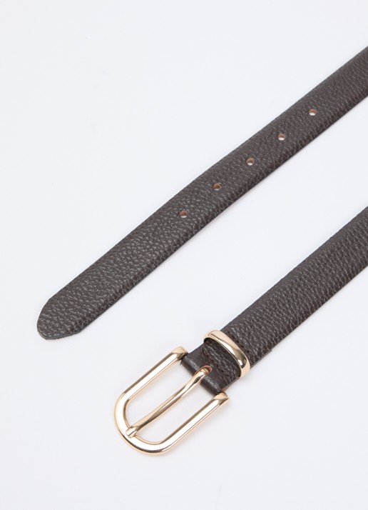 BRAX Dob riem van leer - detail donkerbruin