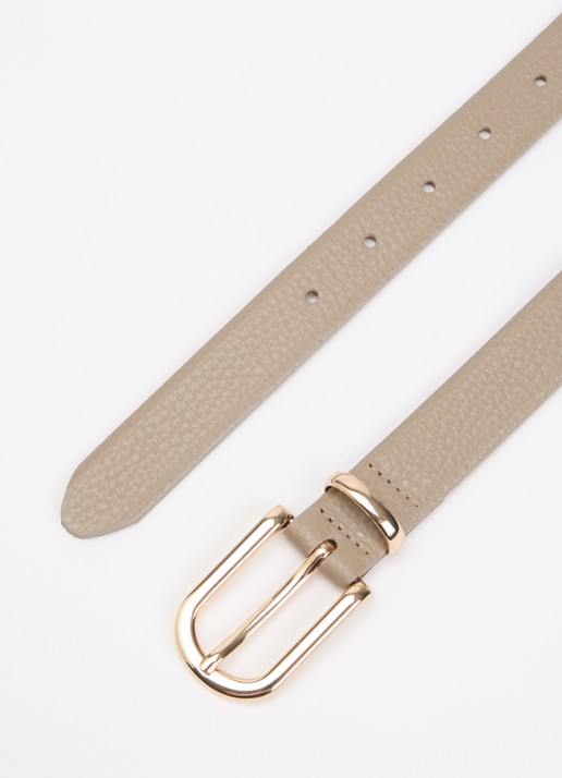 BRAX Dob riem van leer - detail 2 donkerbeige