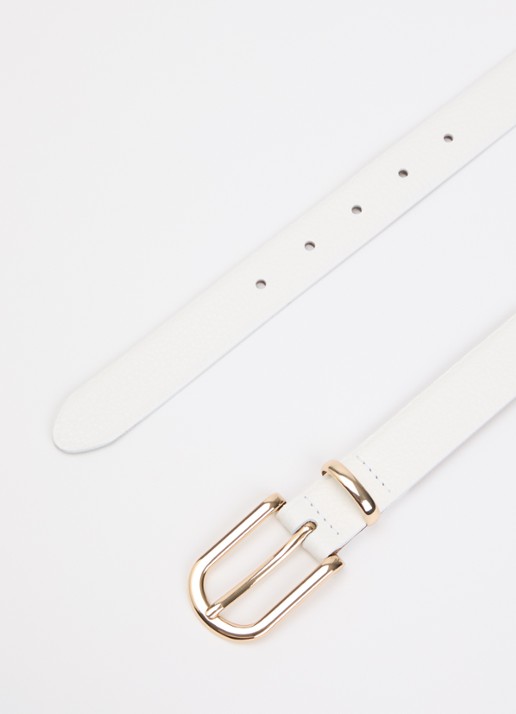 BRAX Dob riem van leer - detail wit