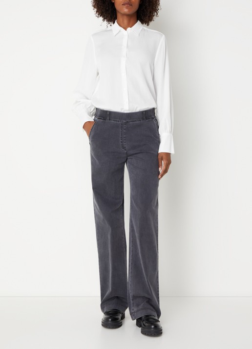 BRAX High waist straight fit jeans met steekzakken - voorkant 4 antraciet