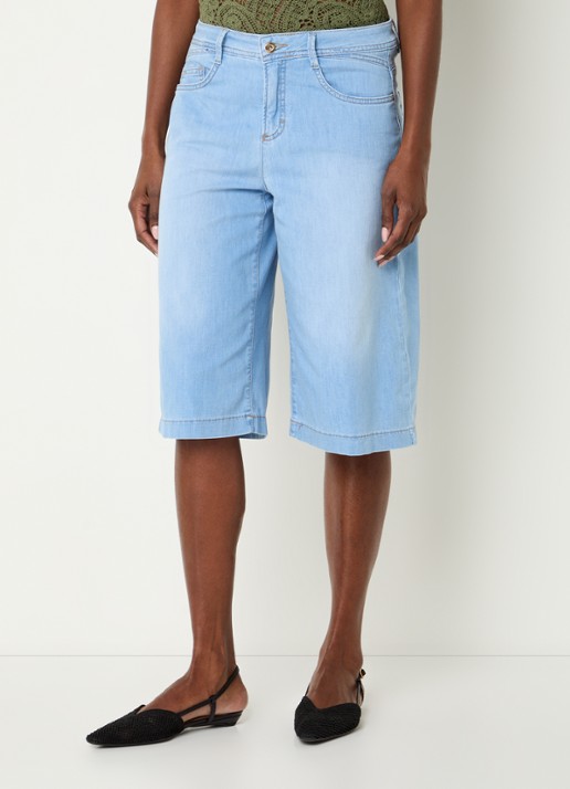 BRAX Maine B high waist straight fit korte broek van denim