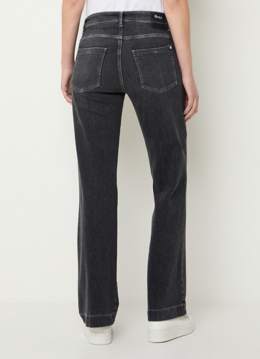 BRAX Maine high waist flared jeans met steekzakken - achterkant 5 zwart
