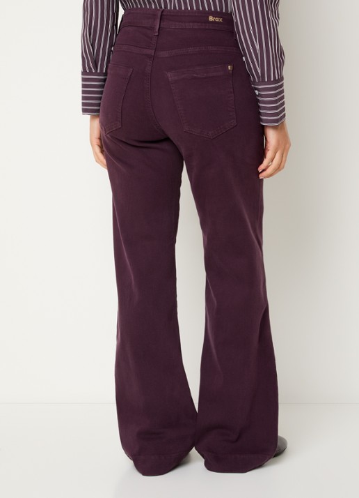 BRAX Maine high waist loose fit jeans met gekleurde wassing - achterkant 5 aubergine