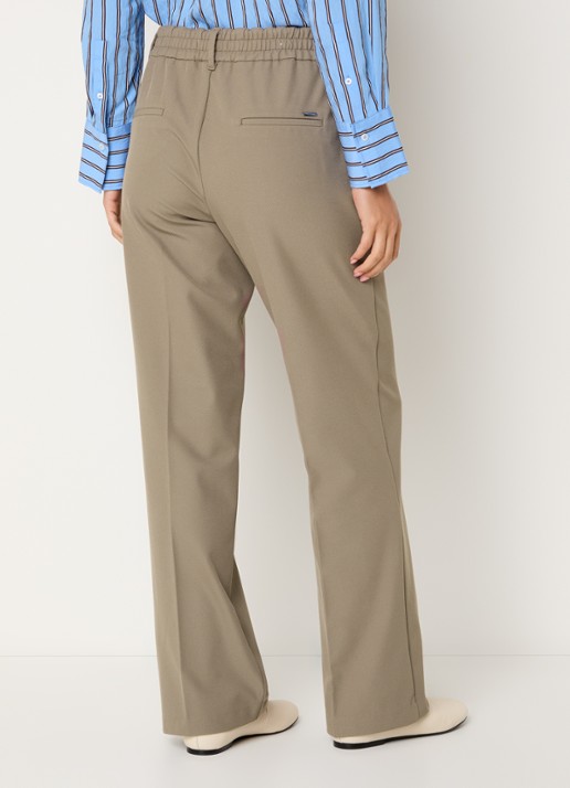 BRAX Maine high waist slim fit pantalon met steekzakken - achterkant 4 beige
