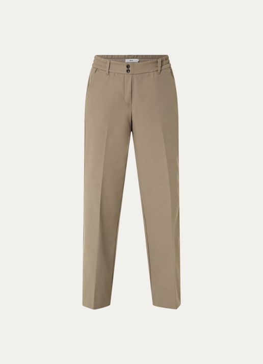 BRAX Maine high waist slim fit pantalon met steekzakken - voorkant beige
