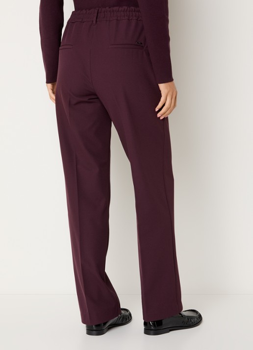 BRAX Maine high waist slim fit pantalon met steekzakken - achterkant 4 bordeauxrood