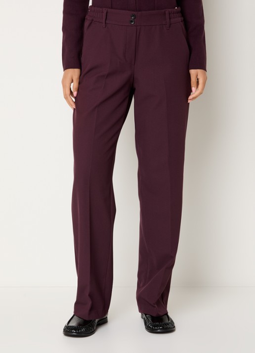 BRAX Maine high waist slim fit pantalon met steekzakken - detail 3 bordeauxrood